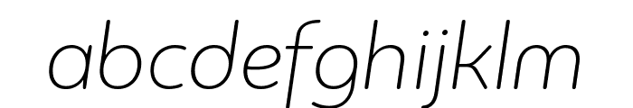 PFBagueRoundPro-ThinItalic Font LOWERCASE