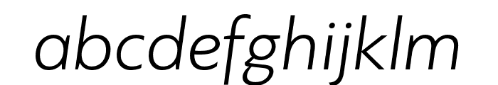 PFBagueSansPro-LightItalic Font LOWERCASE