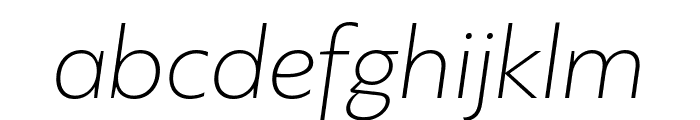 PFBagueSansPro-ThinItalic Font LOWERCASE