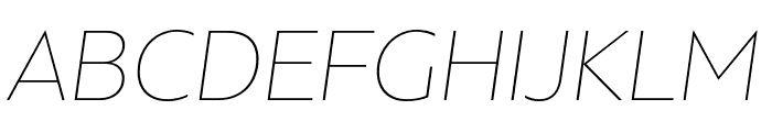 PFBagueSansPro-XThinItalic Font UPPERCASE