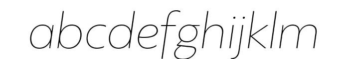 PFBagueSansPro-XThinItalic Font LOWERCASE