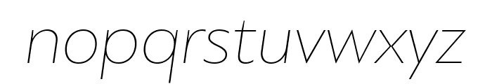 PFBagueSansPro-XThinItalic Font LOWERCASE