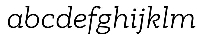PFBagueSlabPro-LightItalic Font LOWERCASE