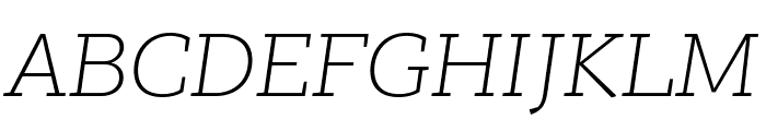 PFBagueSlabPro-ThinItalic Font UPPERCASE