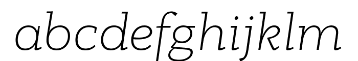 PFBagueSlabPro-ThinItalic Font LOWERCASE