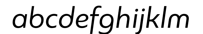 PFBagueUniPro-Italic Font LOWERCASE