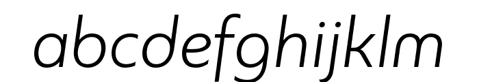 PFBagueUniPro-LightItalic Font LOWERCASE