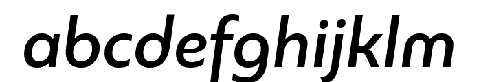 PFBagueUniPro-MediumItalic Font LOWERCASE