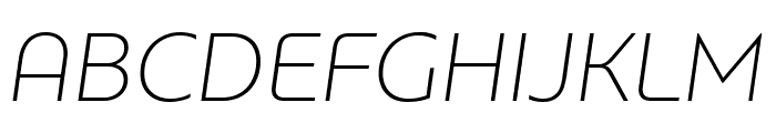 PFBagueUniPro-ThinItalic Font UPPERCASE