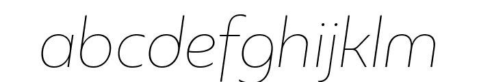 PFBagueUniPro-XThinItalic Font LOWERCASE