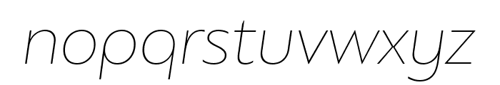 PFBagueUniPro-XThinItalic Font LOWERCASE