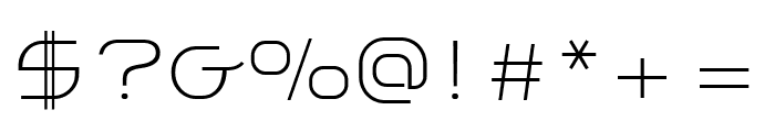 PFBaselinePro-Thin Font OTHER CHARS