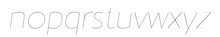 PFBrummell-HairlineItalic Font LOWERCASE