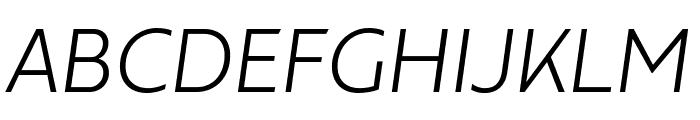 PFBrummell-LightItalic Font UPPERCASE
