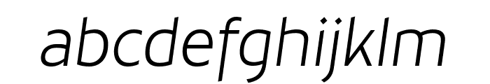 PFBrummell-LightItalic Font LOWERCASE