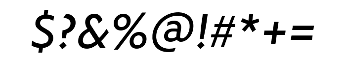 PFBrummell-MediumItalic Font OTHER CHARS