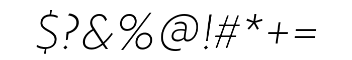 PFBrummell-ThinItalic Font OTHER CHARS