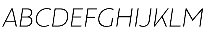 PFBrummell-ThinItalic Font UPPERCASE