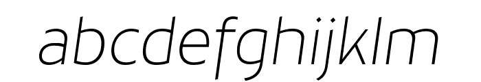PFBrummell-ThinItalic Font LOWERCASE