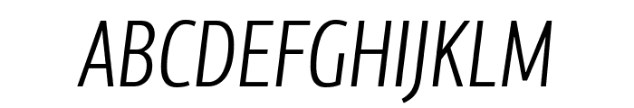 PFCentroSansComp-LightItalic Font UPPERCASE