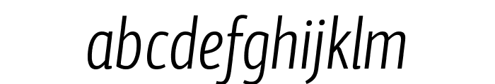 PFCentroSansComp-LightItalic Font LOWERCASE