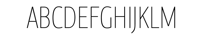 PFCentroSansComp-XThin Font UPPERCASE