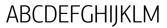 PFCentroSansCond-Light Font UPPERCASE