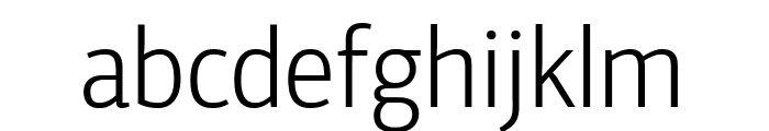 PFCentroSansCond-Light Font LOWERCASE