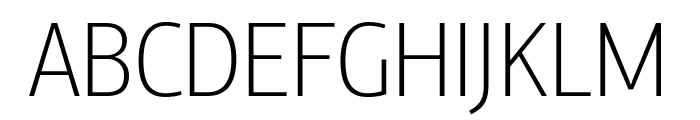 PFCentroSansCond-Thin Font UPPERCASE