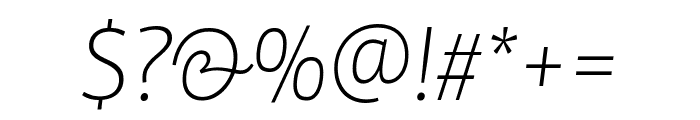 PFCentroSansCond-ThinItalic Font OTHER CHARS