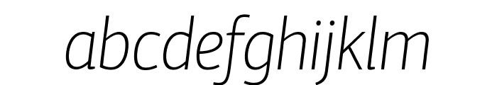 PFCentroSansCond-ThinItalic Font LOWERCASE