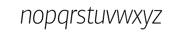 PFCentroSansCond-ThinItalic Font LOWERCASE