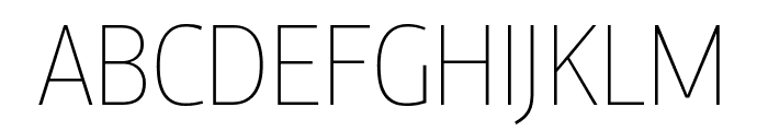 PFCentroSansCond-XThin Font UPPERCASE