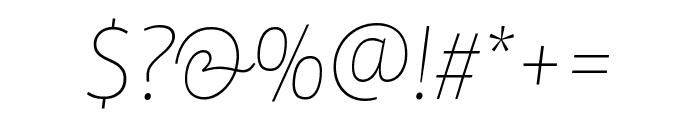 PFCentroSansCond-XThinItalic Font OTHER CHARS