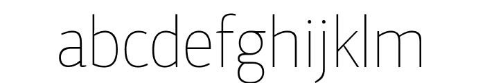 PFCentroSansCond-XThin Font LOWERCASE