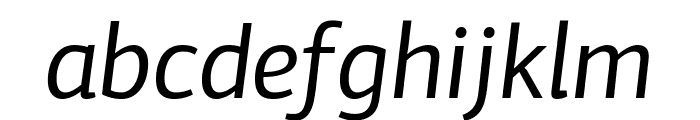 PFCentroSansPro-Italic Font LOWERCASE