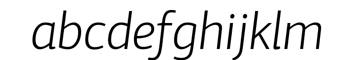 PFCentroSansPro-LightItalic Font LOWERCASE