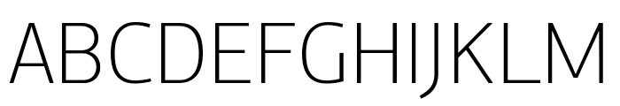 PFCentroSansPro-Thin Font UPPERCASE