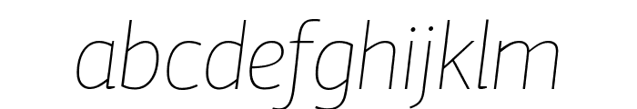 PFCentroSansPro-XThinItalic Font LOWERCASE