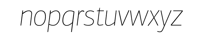 PFCentroSansPro-XThinItalic Font LOWERCASE