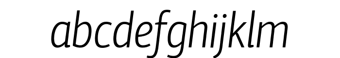 PFCentroSansXCond-LightItalic Font LOWERCASE