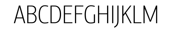 PFCentroSansXCond-Thin Font UPPERCASE