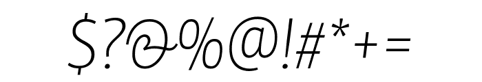 PFCentroSansXCond-ThinItalic Font OTHER CHARS