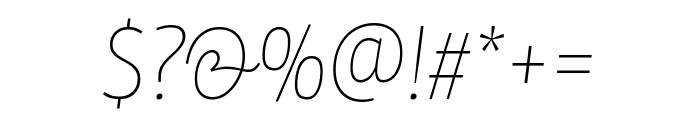 PFCentroSansXCond-XThinItalic Font OTHER CHARS