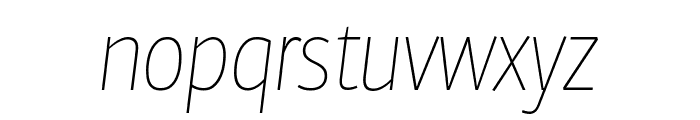PFCentroSansXCond-XThinItalic Font LOWERCASE
