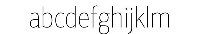 PFCentroSansXCond-XThin Font LOWERCASE