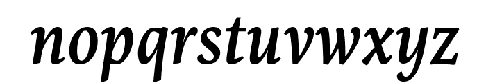 PFCentroSerifXCond-MediumItalic Font LOWERCASE