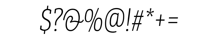 PFCentroSlabComp-ThinItalic Font OTHER CHARS