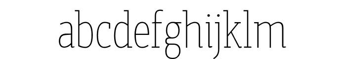 PFCentroSlabComp-XThin Font LOWERCASE