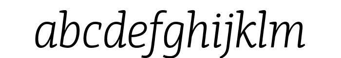 PFCentroSlabCond-LightItalic Font LOWERCASE
